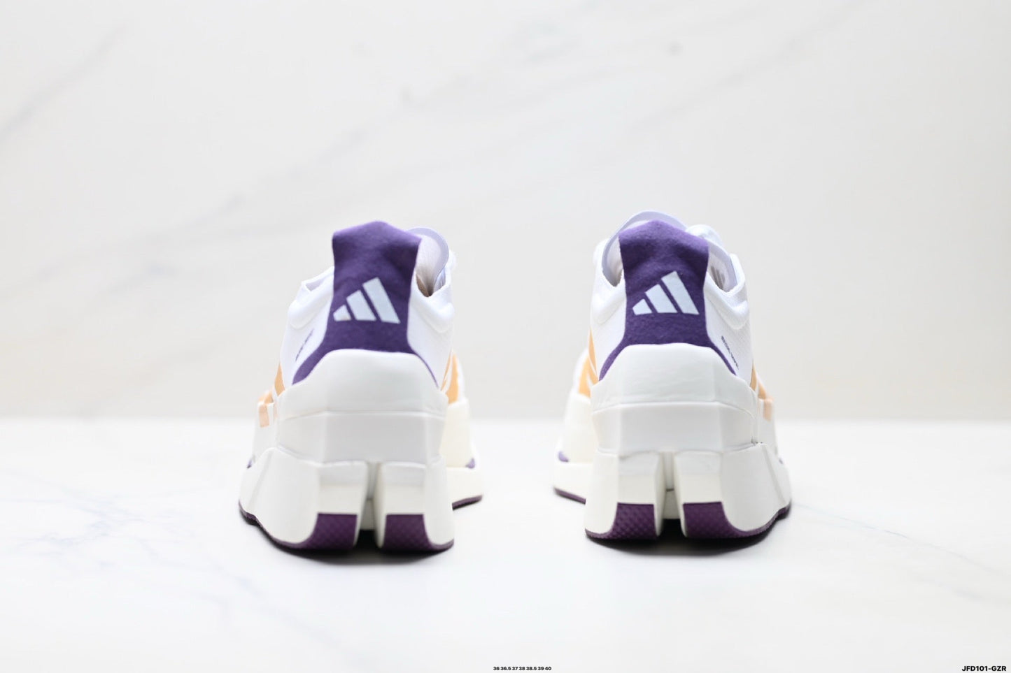 Adidas K81801650 Women's Running Shoes - White/Purple/Orange - image 3