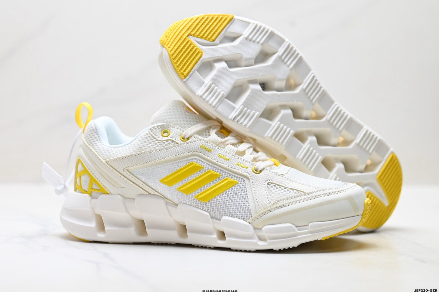 Adidas K81801550 Men's Running Shoes #5 - White/Yellow - image 9
