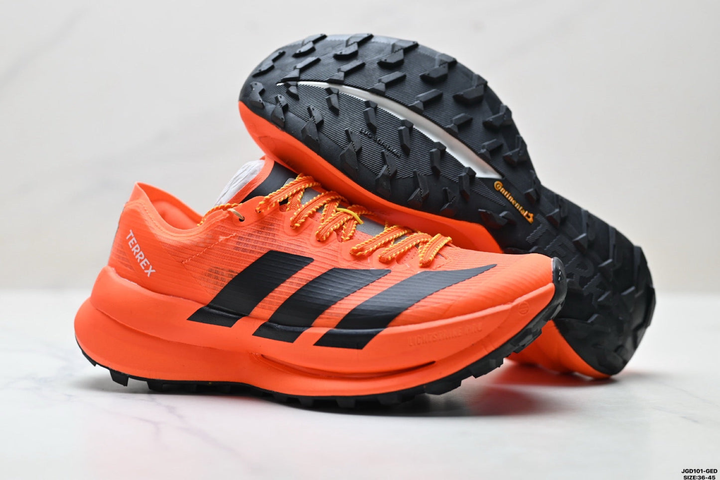 Adidas K81801750 Unisex Running Shoes #2 - Orange/Black - image 4