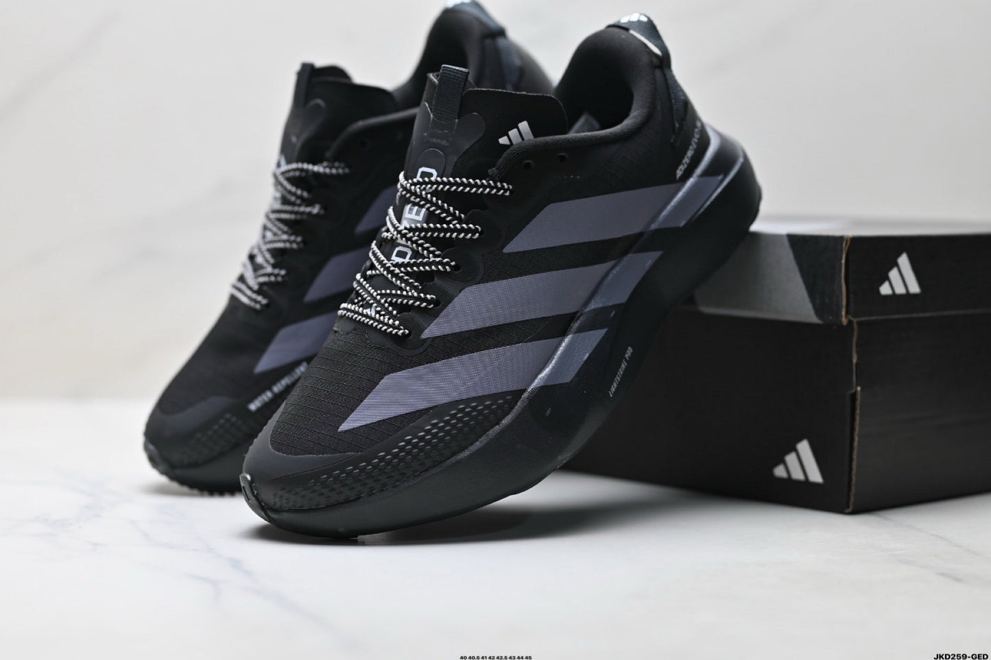 Adidas K81801550 Men's Running Shoes #4 - Black/Grey