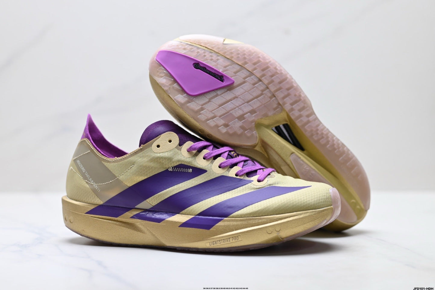 Adidas K81801650 Unisex Running Shoes #3 - Purple/Beige - image 4