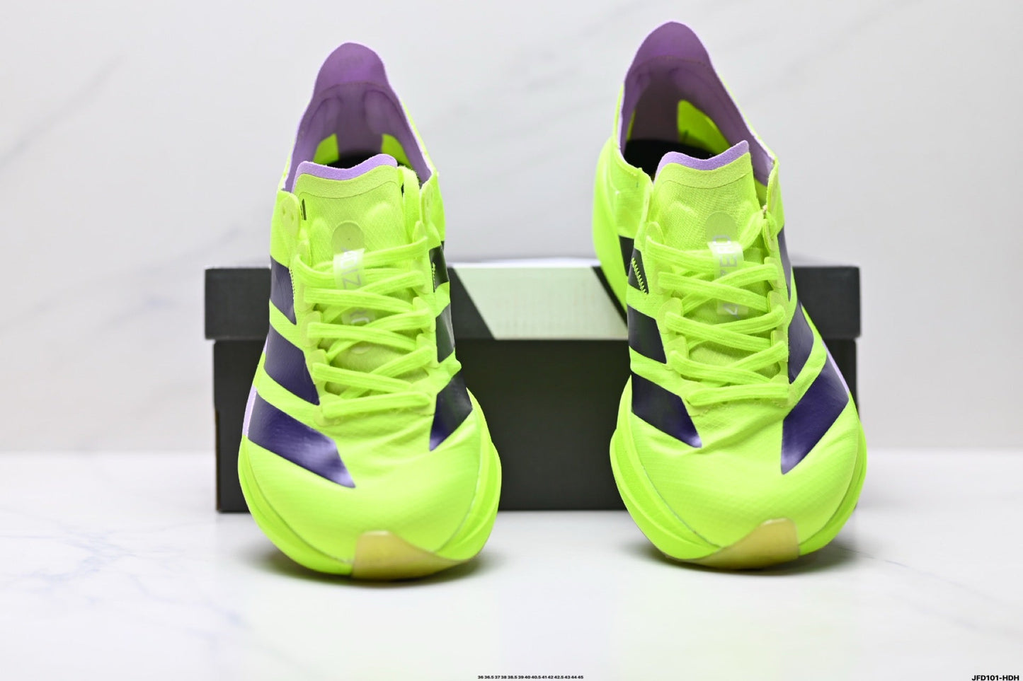 Adidas K81801650 Unisex Running Shoes #3 - Neon Green/Purple - image 7