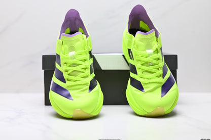 Adidas K81801650 Unisex Running Shoes #3 - Neon Green/Purple - image 7