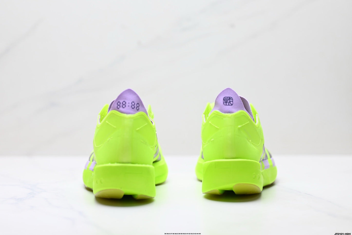 Adidas K81801650 Unisex Running Shoes #3 - Neon Green/Purple - image 8