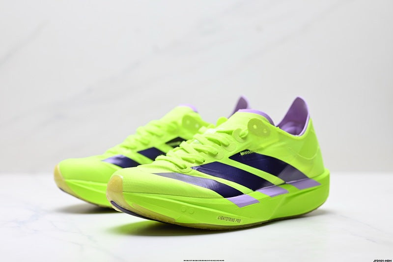 Adidas K81801650 Unisex Running Shoes #3 - Neon Green/Purple - image 11