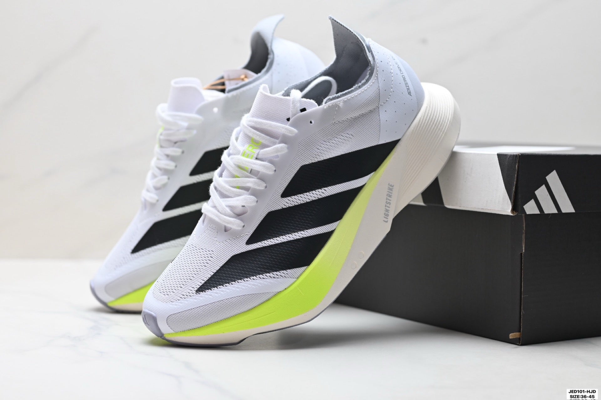 Adidas K81801550 Unisex Running Shoes #4 - Black/Pink/Yellow #1 - image 11