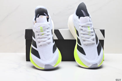 Adidas K81801550 Unisex Running Shoes #4 - White/Neon Yellow - image 12