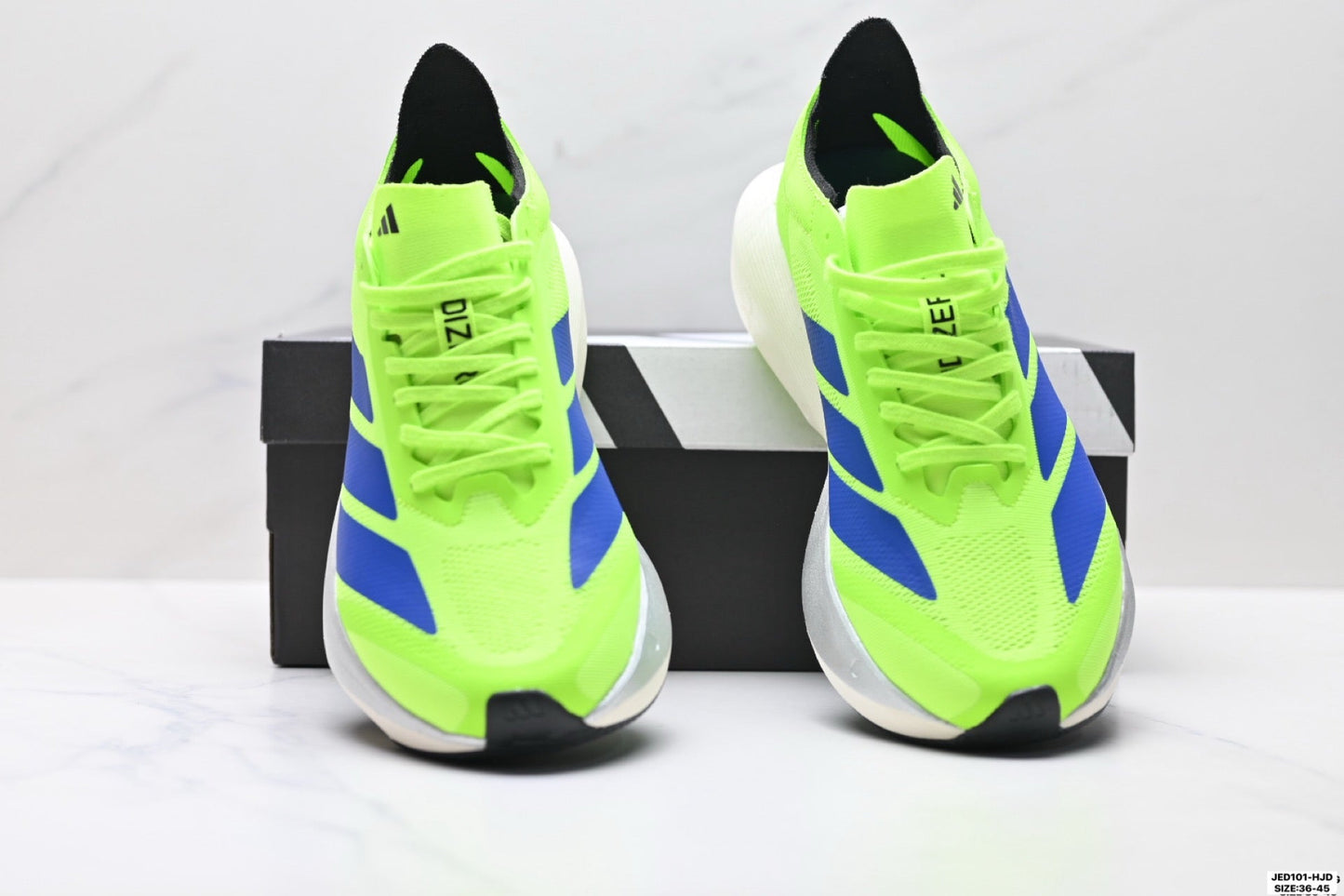 Adidas K81801550 Unisex Running Shoes #4 - Neon Green/Blue - image 22