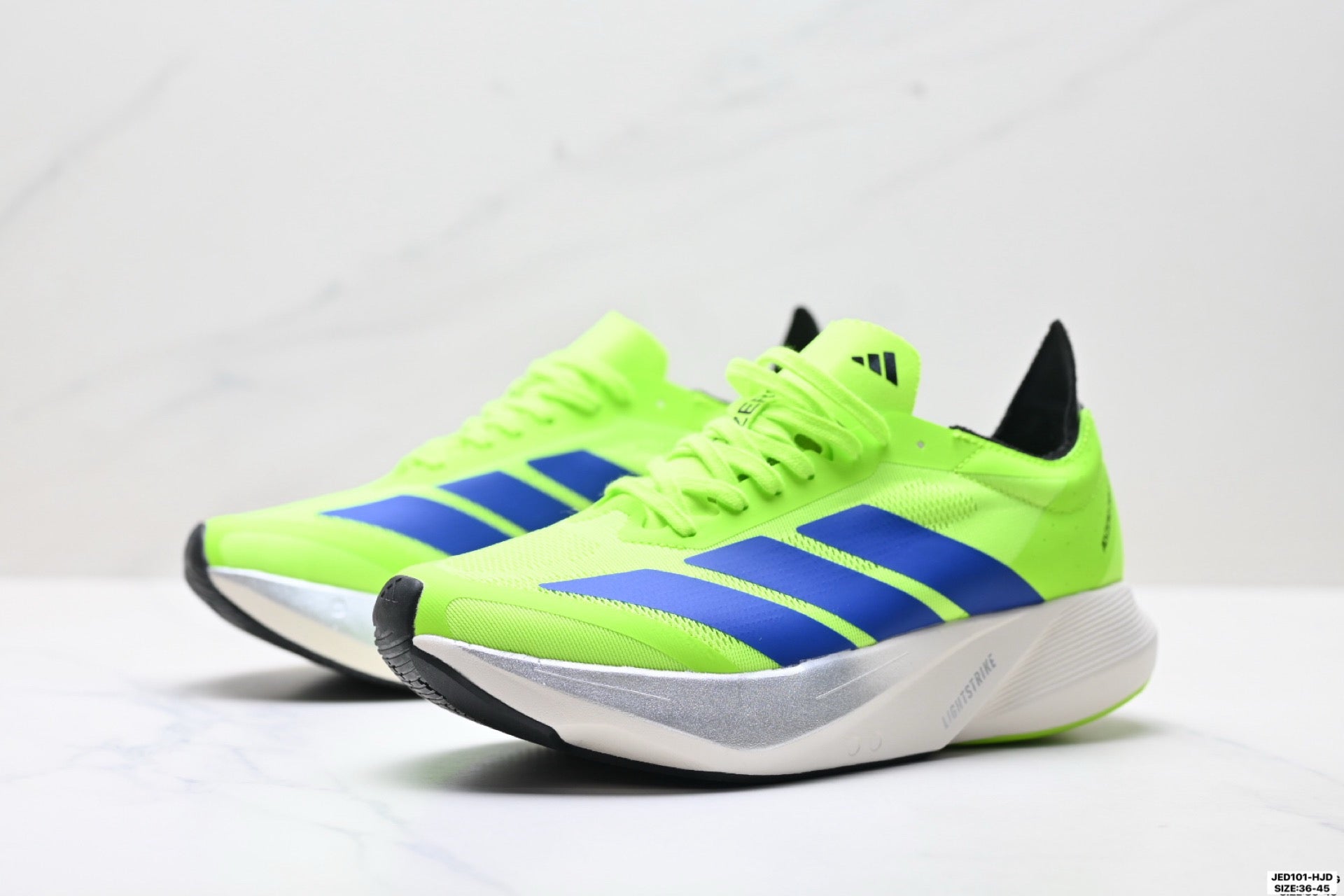 Adidas K81801550 Unisex Running Shoes #4 - Neon Green/Blue - image 25
