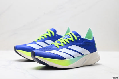 Adidas K81801550 Unisex Running Shoes #4 - Blue/Neon Green - image 35