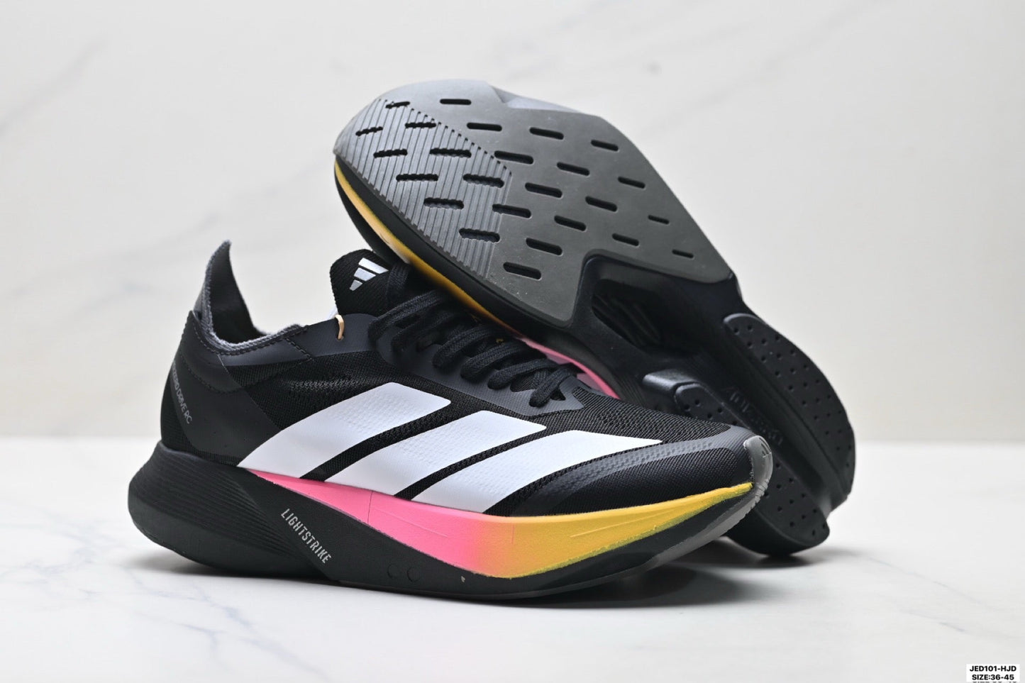 Adidas K81801550 Unisex Running Shoes #4 - Black/Pink/Yellow #2 - image 39