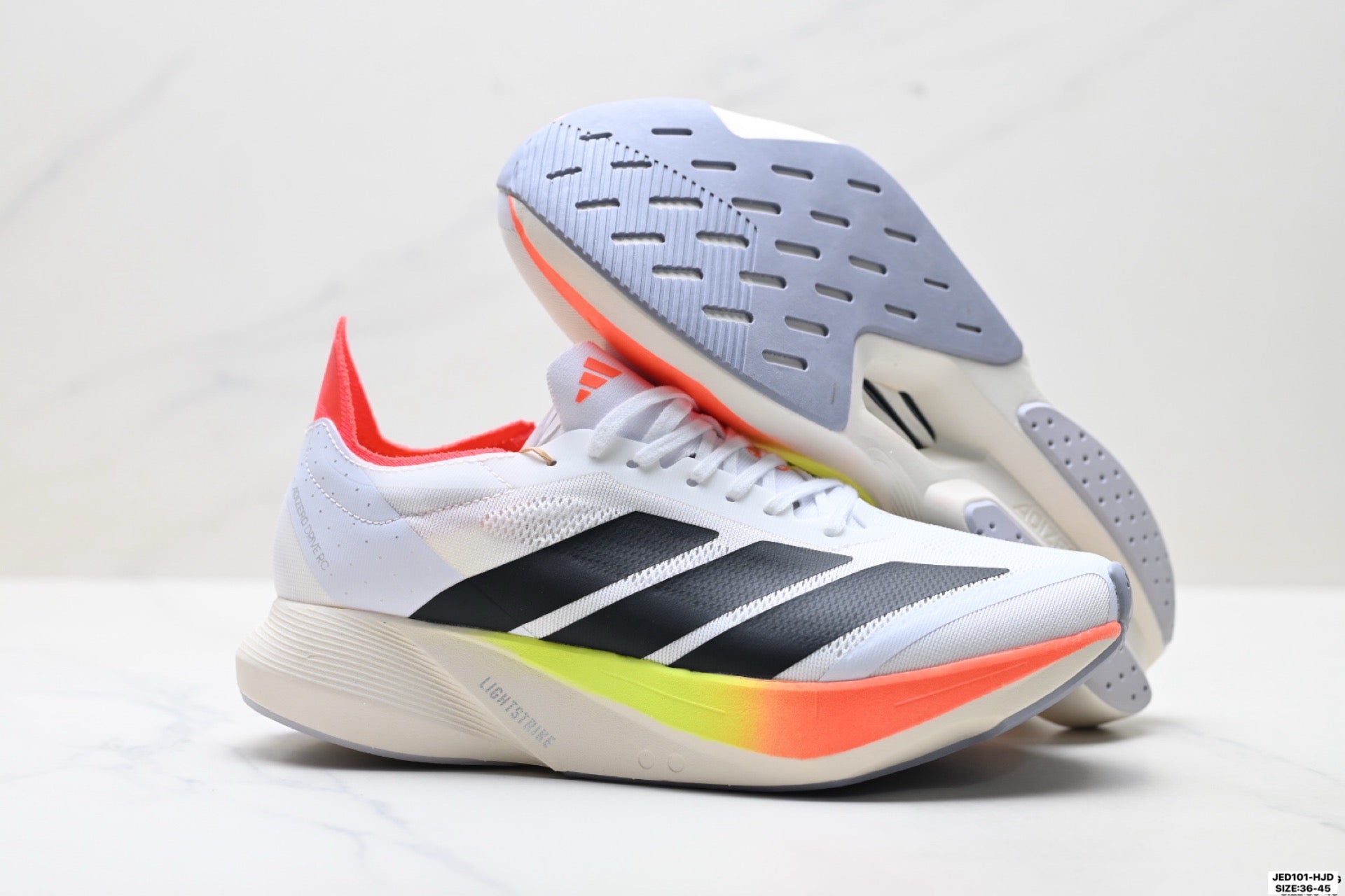 Adidas K81801550 Unisex Running Shoes #4 - White/Black/Red - image 44