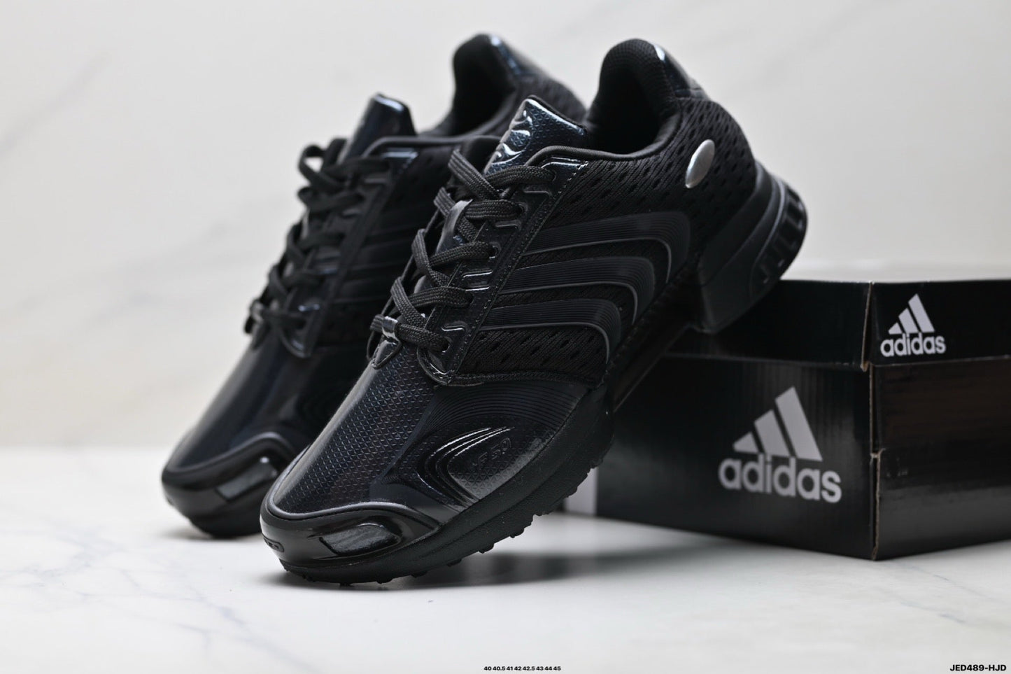 Adidas K81801550 Men's Running Shoes #2 - Black/Silver #1