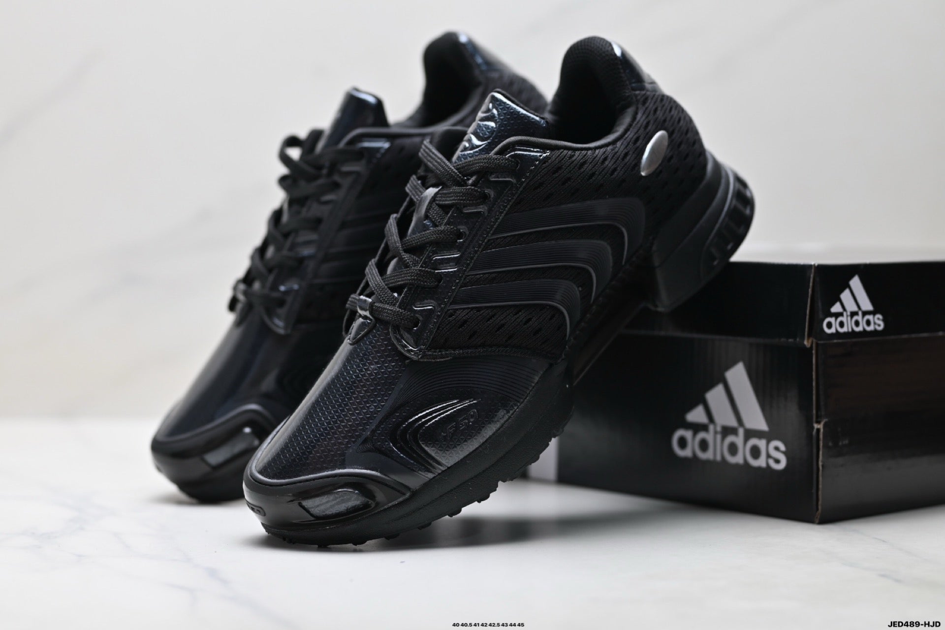Adidas K81801550 Men's Running Shoes #2 - Black/Silver #1