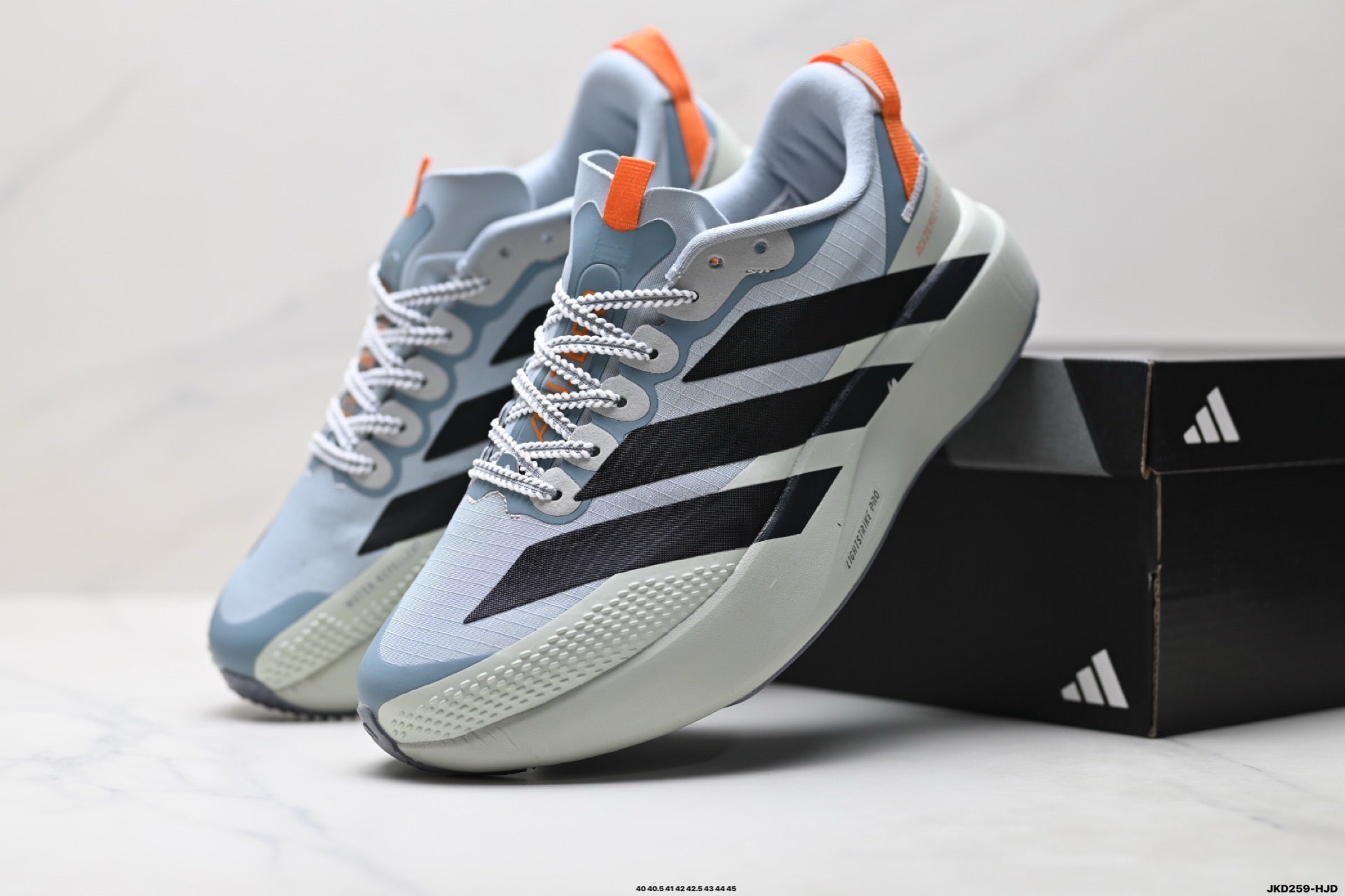 Adidas K81801550 Men's Running Shoes #3 - Light Grey/Orange