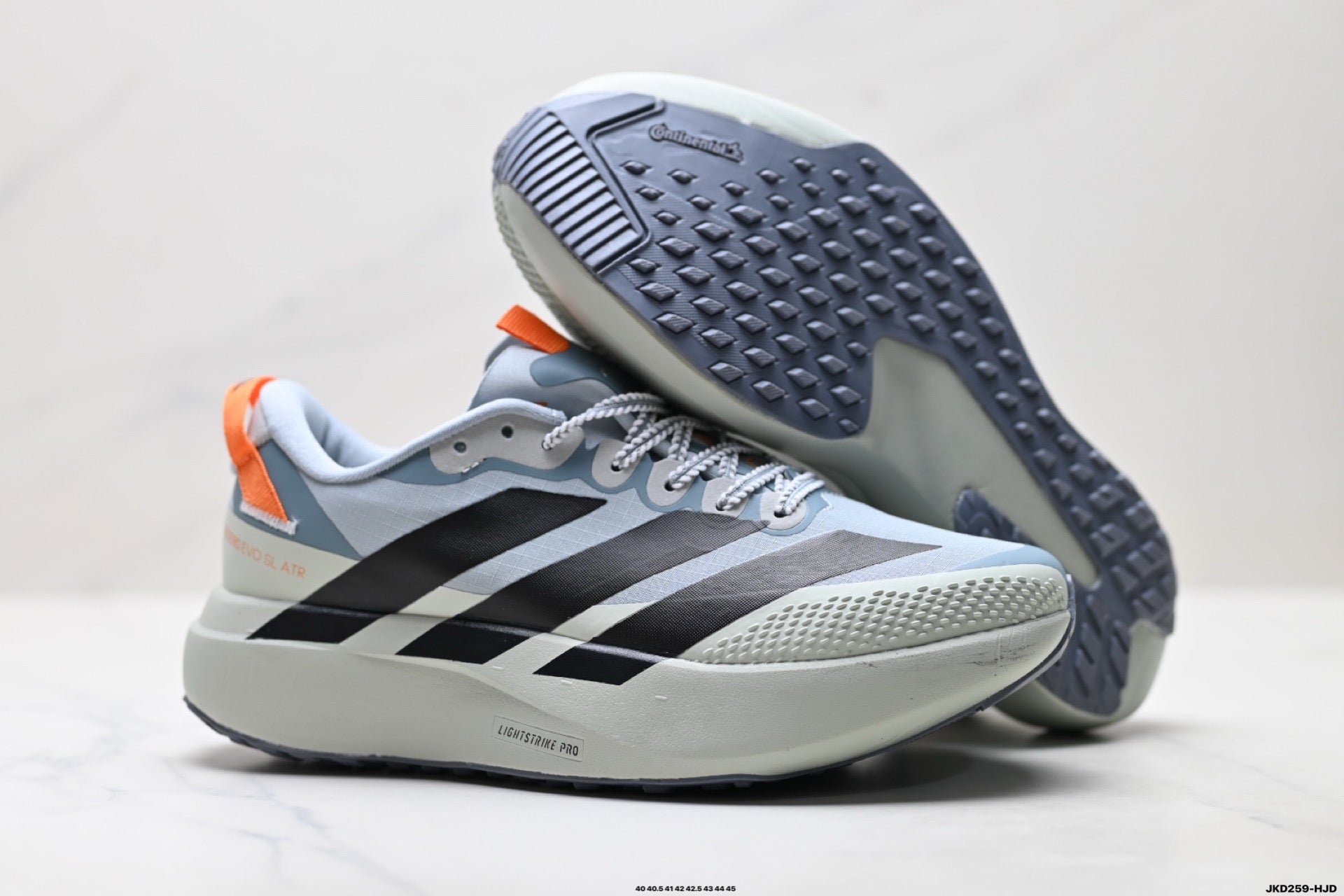 Adidas K81801550 Men's Running Shoes #3 - Light Grey/Orange - image 4