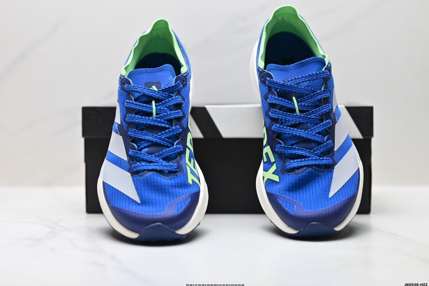 Adidas K81801550 Unisex Running Shoes #2 - Blue/Green - image 2