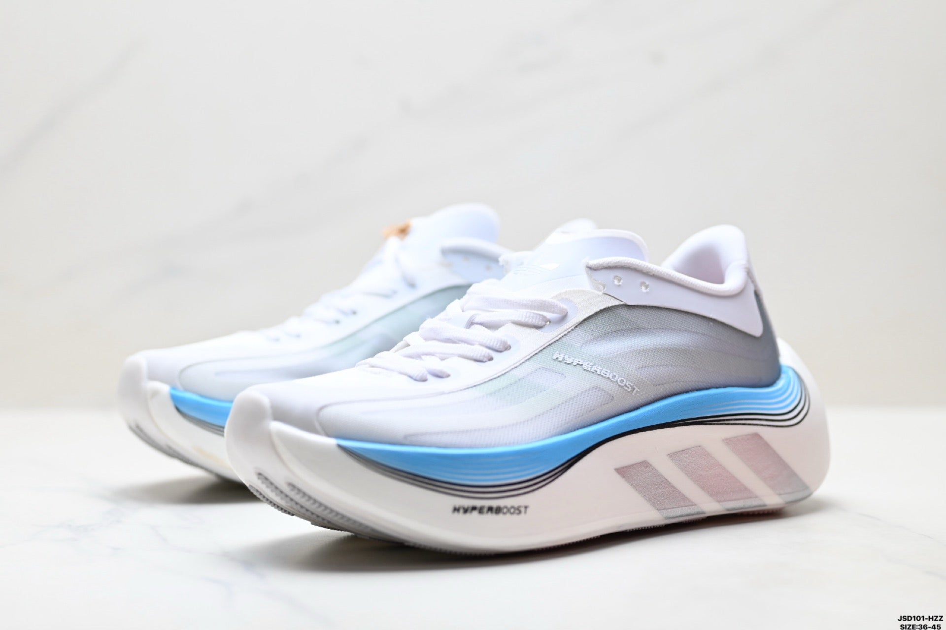 Adidas K81801850 Unisex Running Shoes - White/Blue - image 10