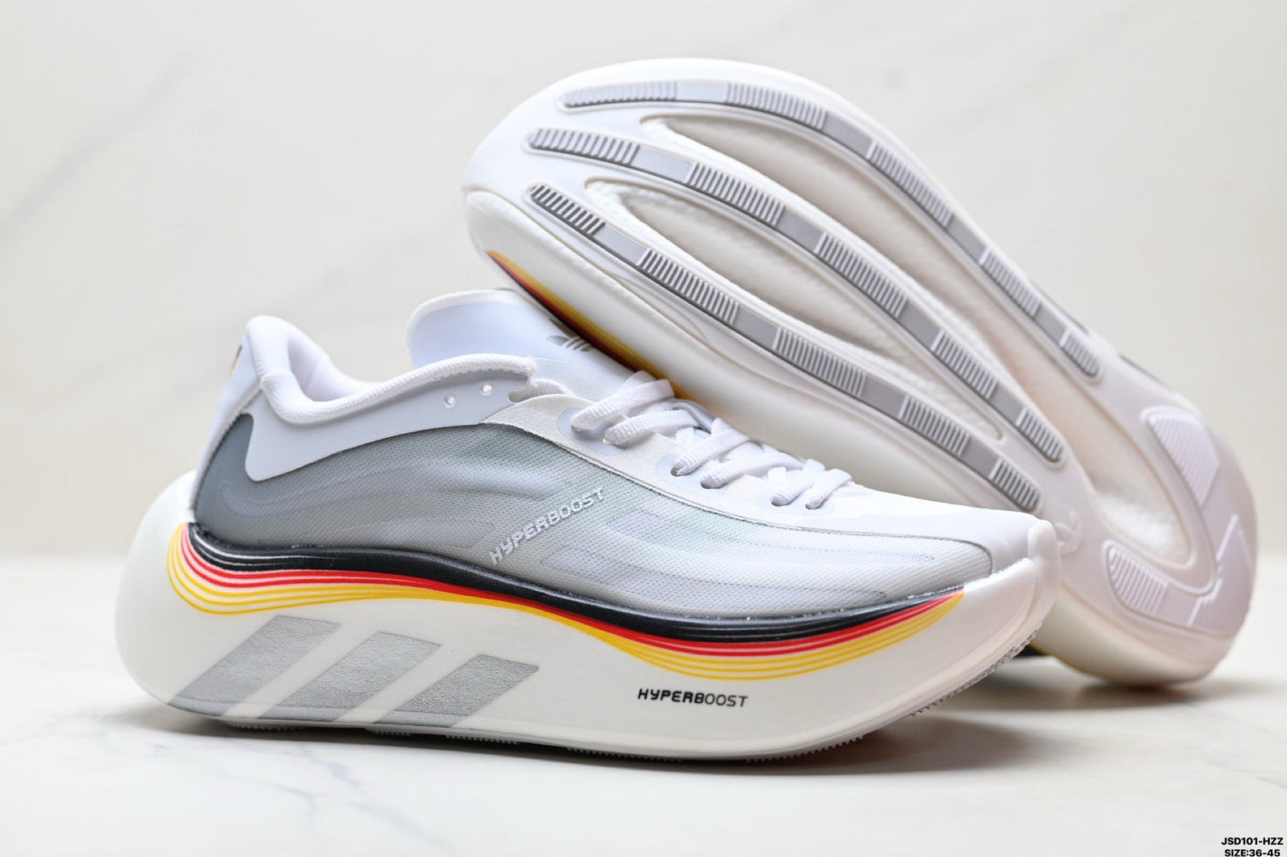 Adidas K81801850 Unisex Running Shoes - White/Beige - image 14