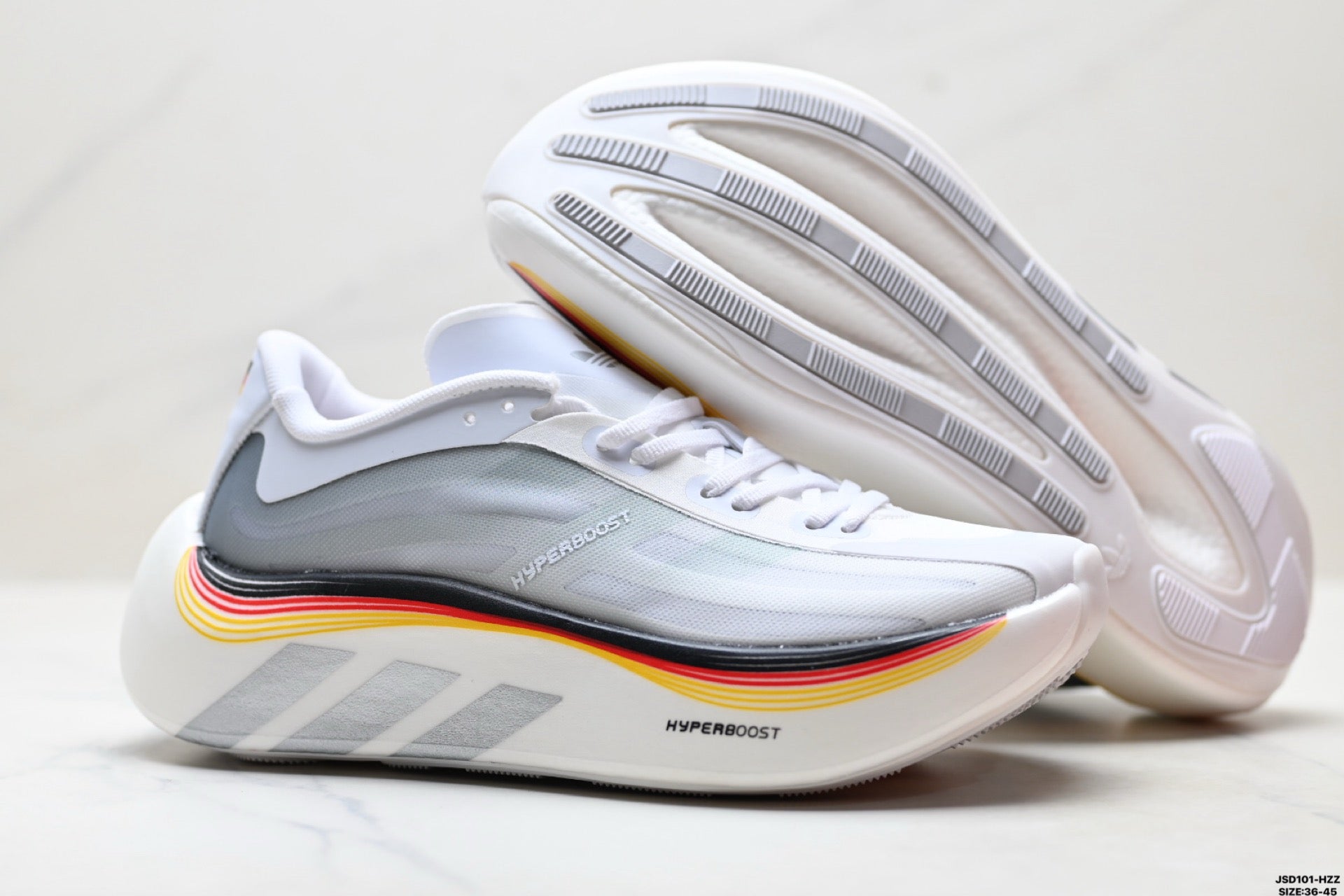 Adidas K81801850 Unisex Running Shoes - White/Beige - image 14