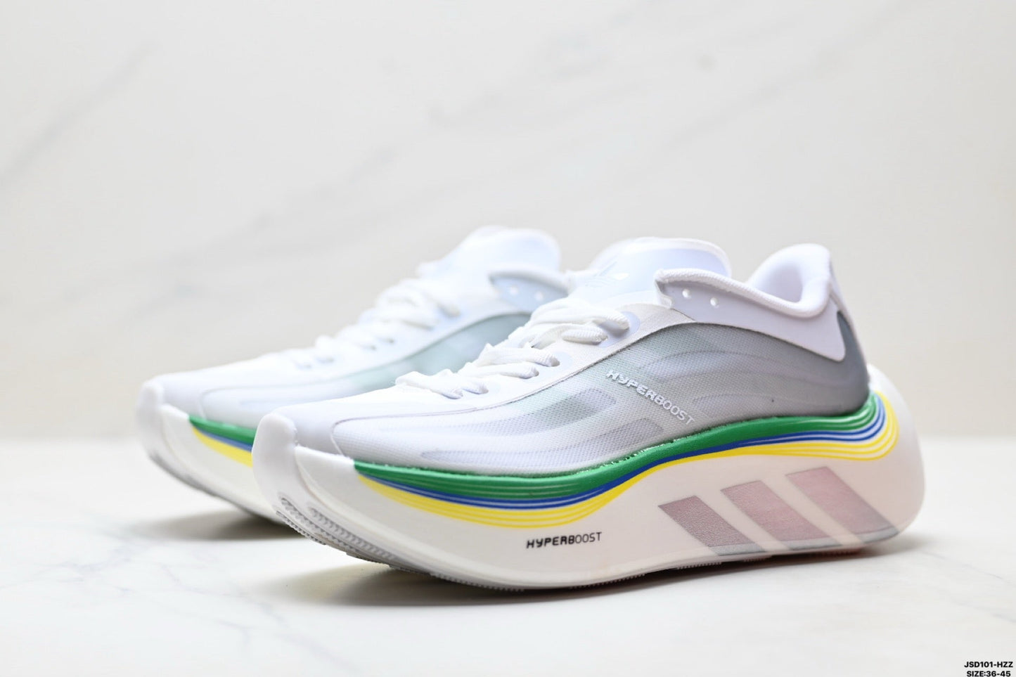 Adidas K81801850 Unisex Running Shoes - White/Green - image 20