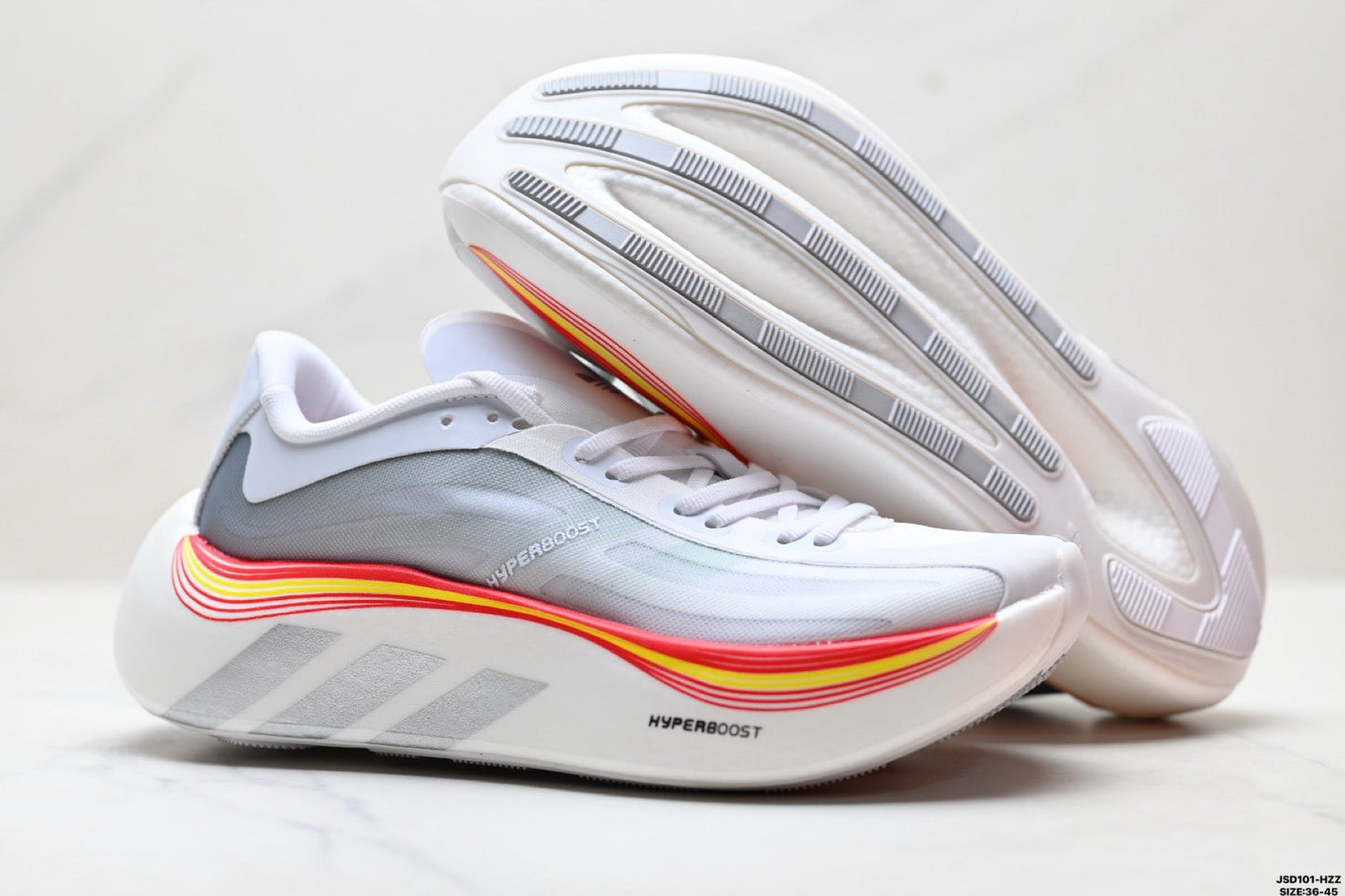 Adidas K81801850 Unisex Running Shoes - White/Orange - image 29