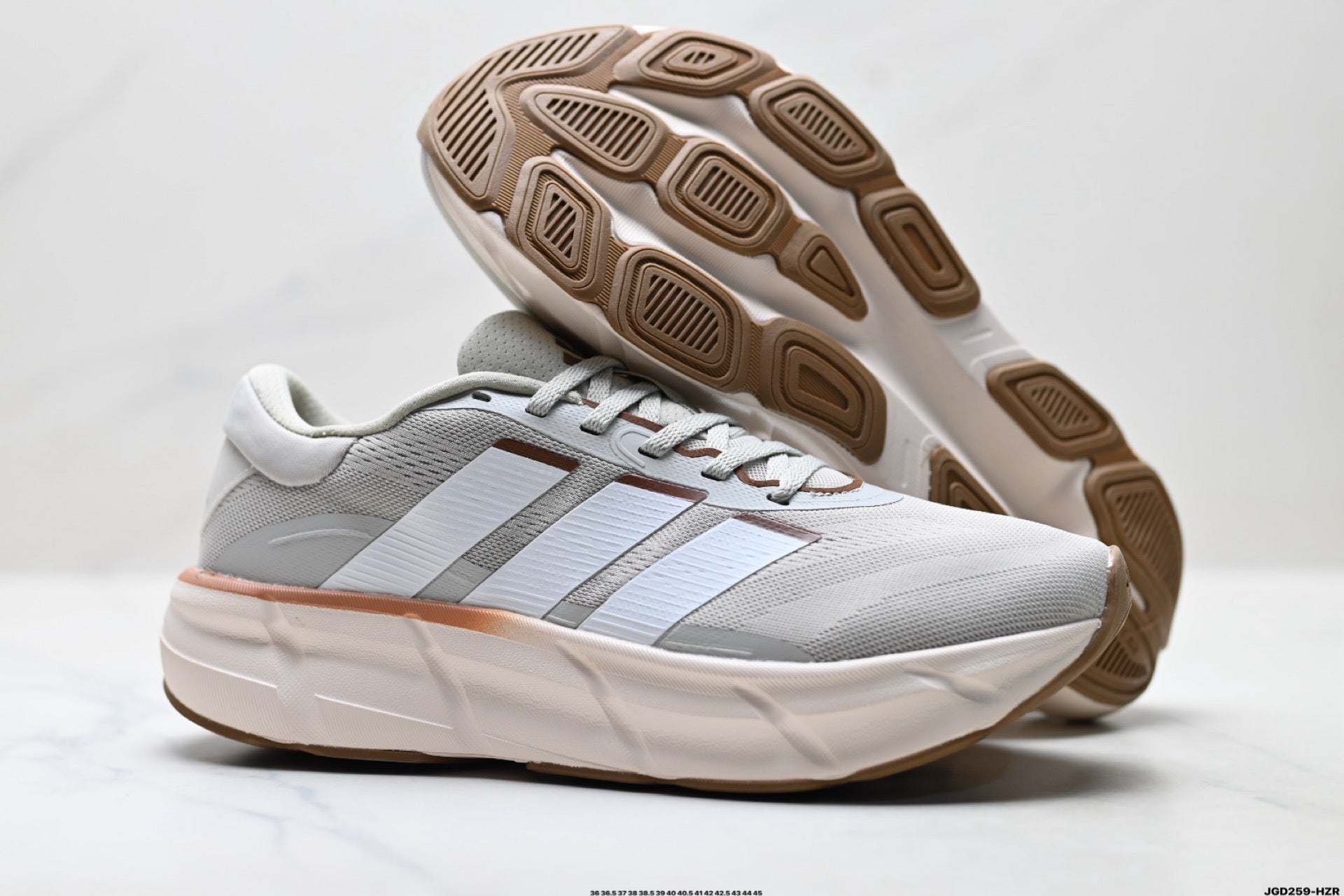 Adidas K81801750 Unisex Running Shoes - White/Beige - image 4