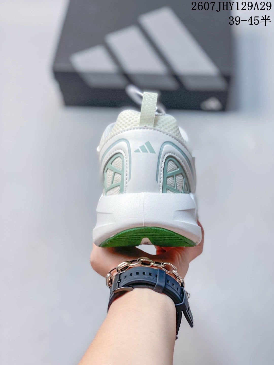 Adidas KK01550 Men's Running Shoes - White/Mint/Green - image 17