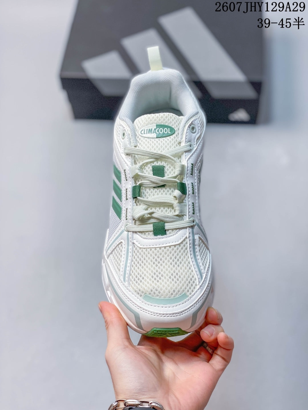 Adidas KK01550 Men's Running Shoes - White/Mint/Green - image 19
