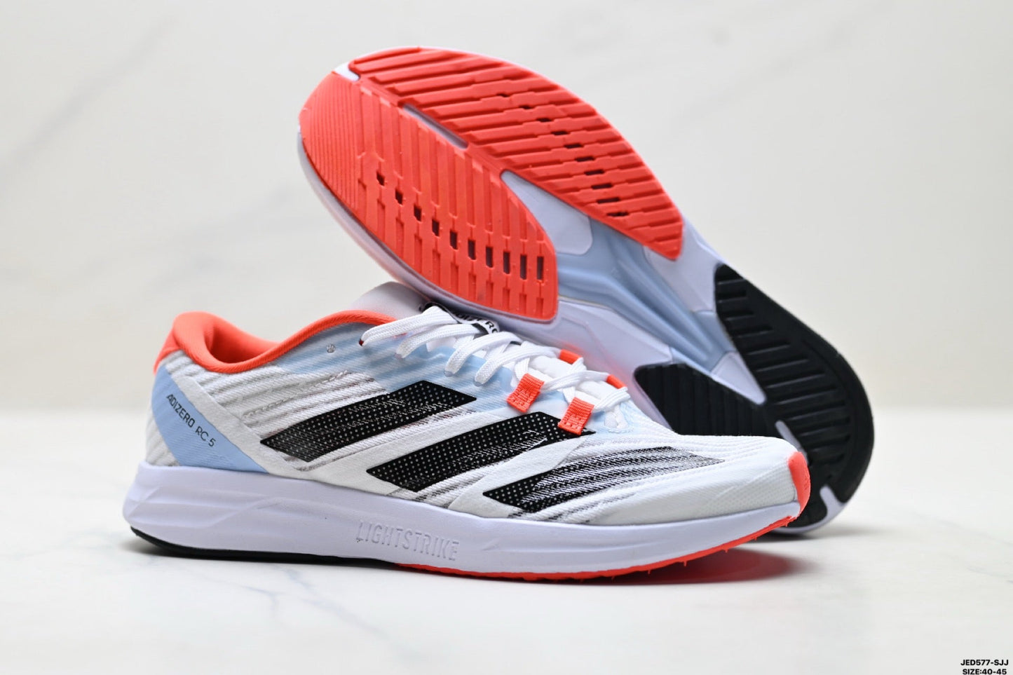 Adidas K81801450 Men's Running Shoes - White/Orange - image 9