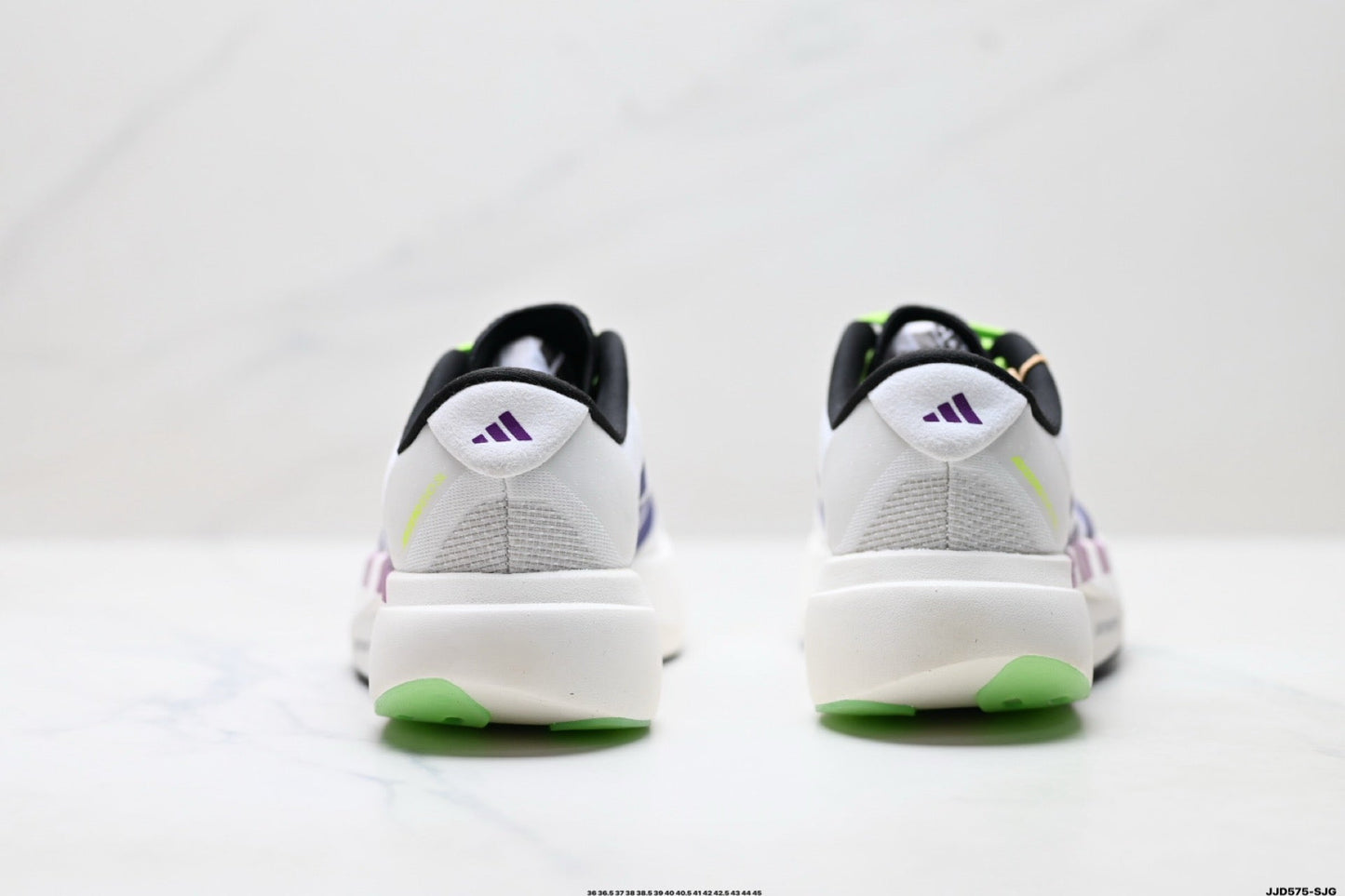 Adidas K81801450 Unisex Running Shoes - White/Purple/Neon Green - image 23