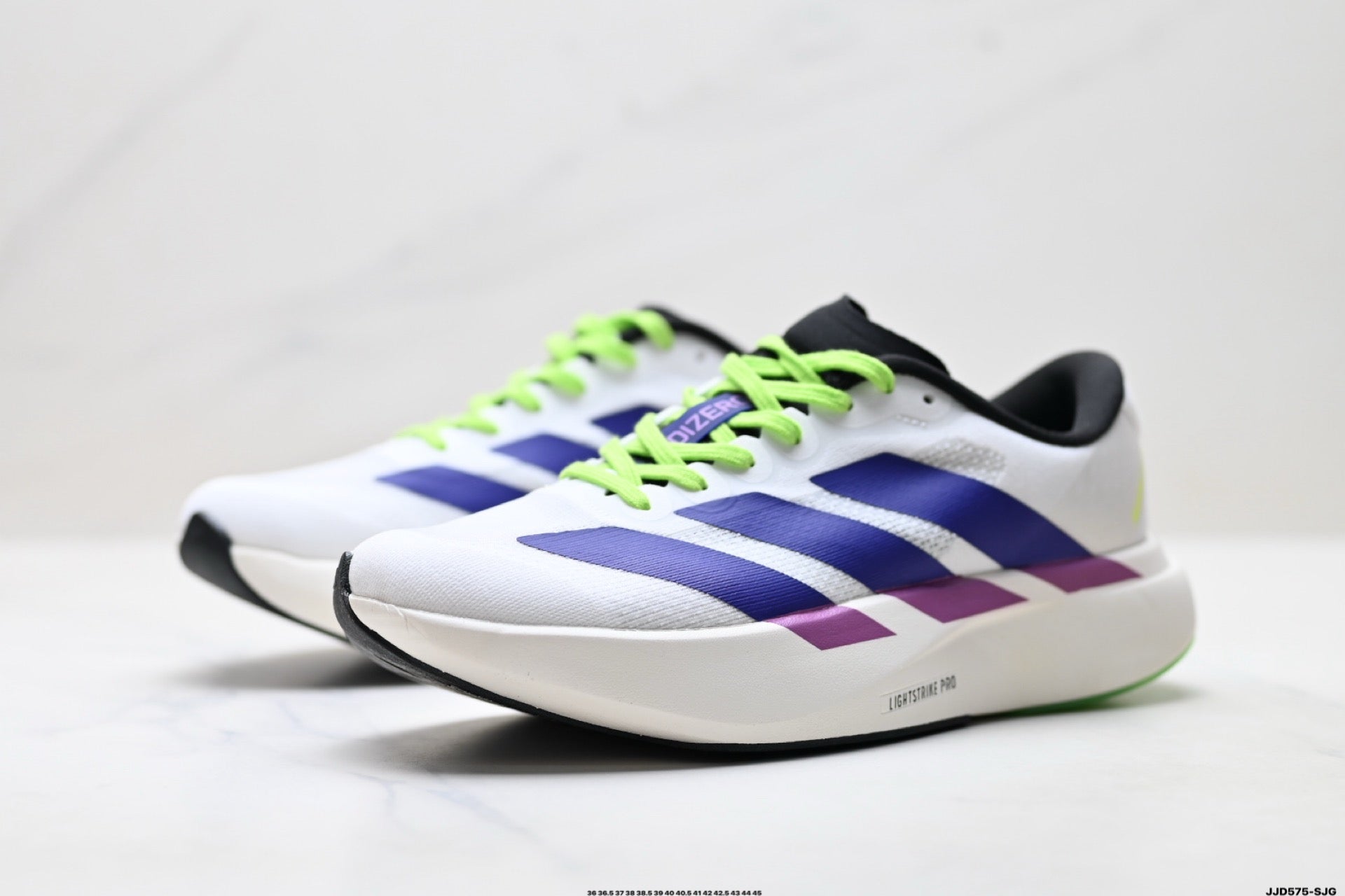 Adidas K81801450 Unisex Running Shoes - White/Purple/Neon Green - image 25