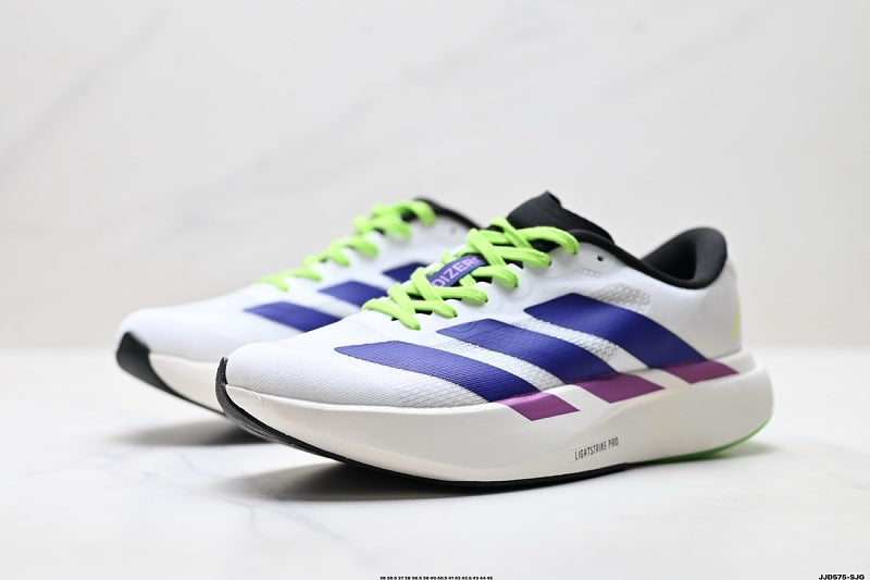 Adidas K81801450 Unisex Running Shoes - White/Purple/Neon Green - image 26