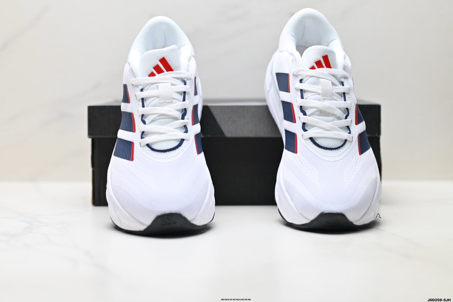 Adidas K81801750 Men's Running Shoes - White/Navy/Red - image 2