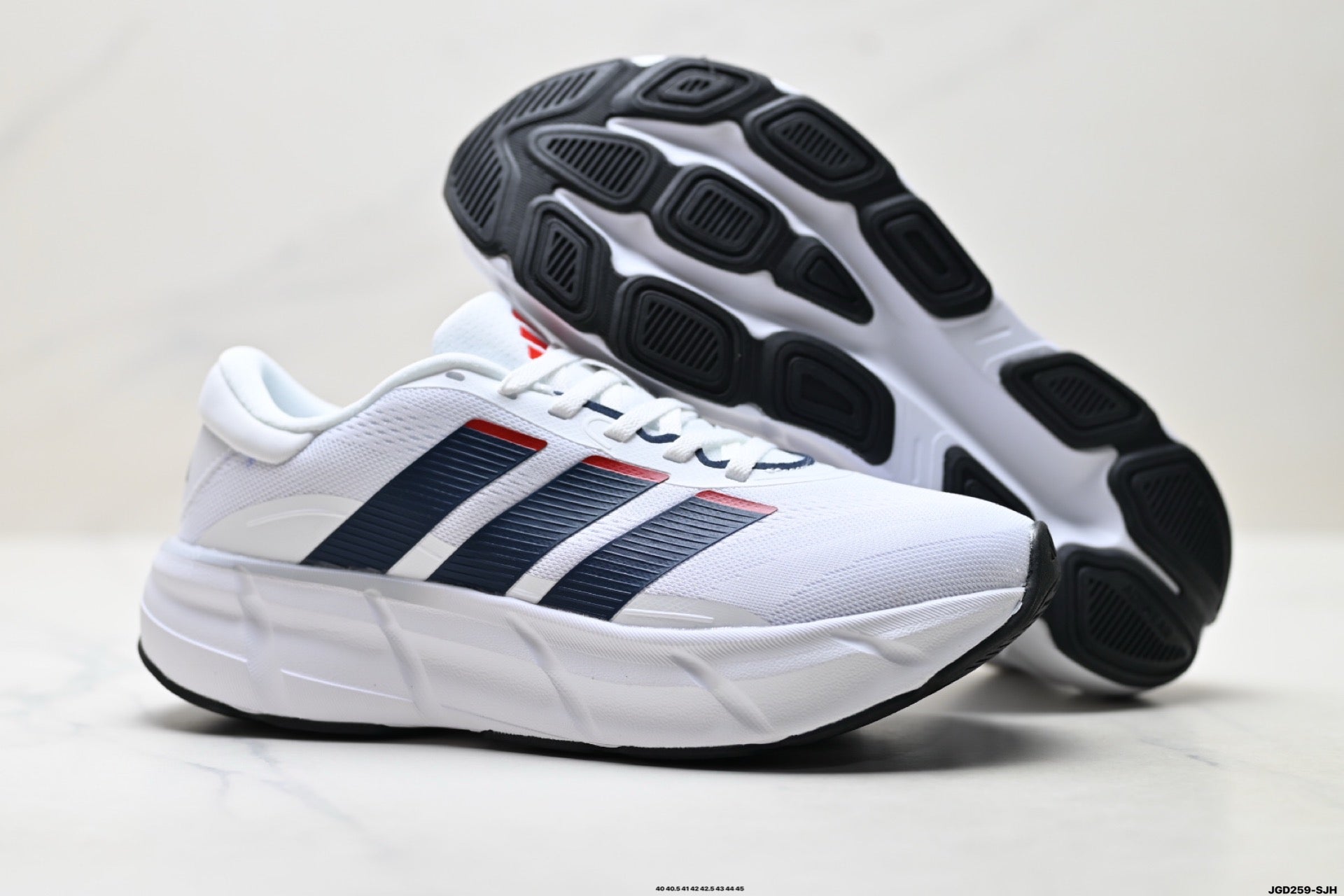 Adidas K81801750 Men's Running Shoes - White/Navy/Red - image 4