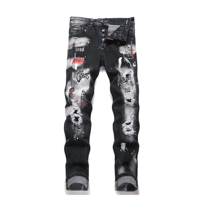 SOLA-DSQ2 little feet graffiti Jeans