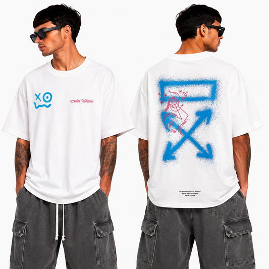 OFF-White  Arrow Logo Cotton T-shirt#25