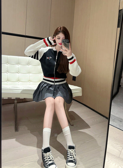 Thom Browne Women's Baseball Sweatshirt Jacket