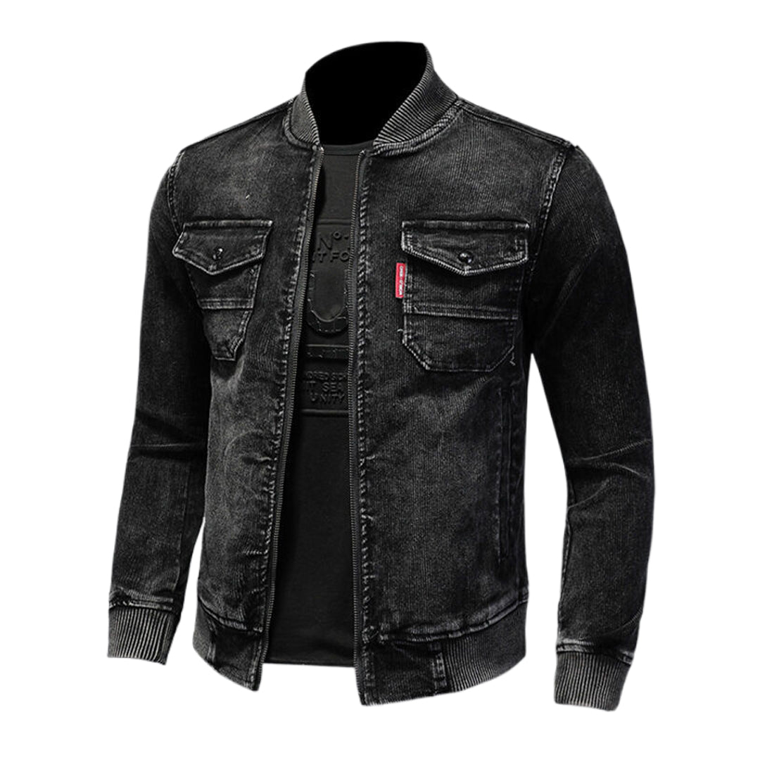SOLA-DSQ2 2024ss Black Thick Denim Jacket