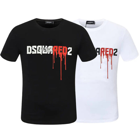 New-D2 Lettering Printed Cotton T-Shirt