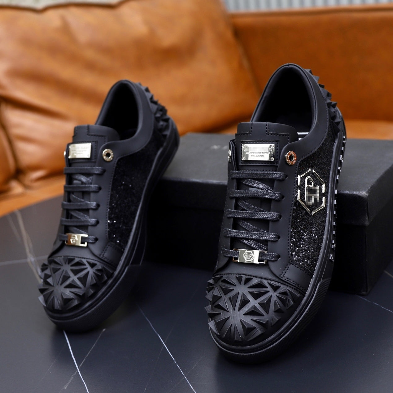 PP Men's new diamond lettering sneakers