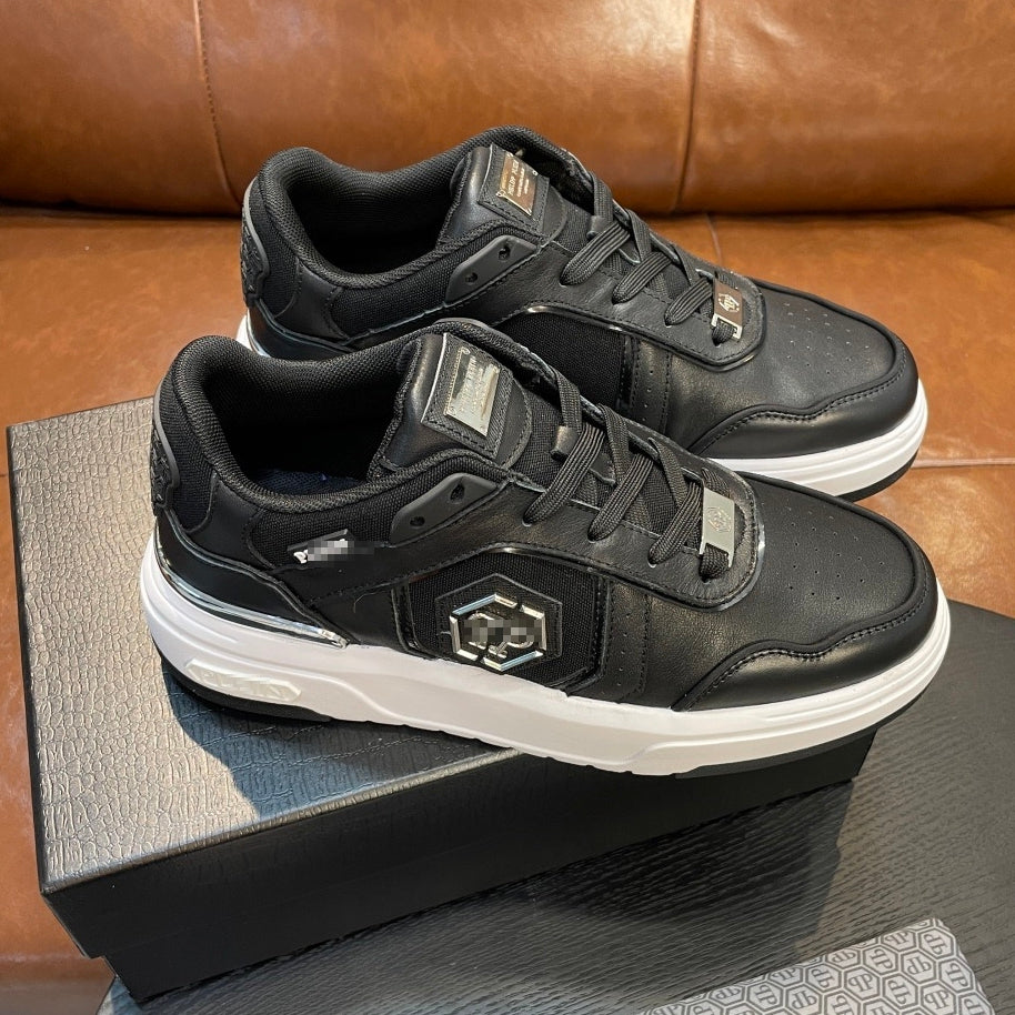 SOLA letter leather Sneakers