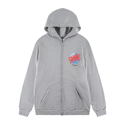 2025 Loose Fit Print Hoodie