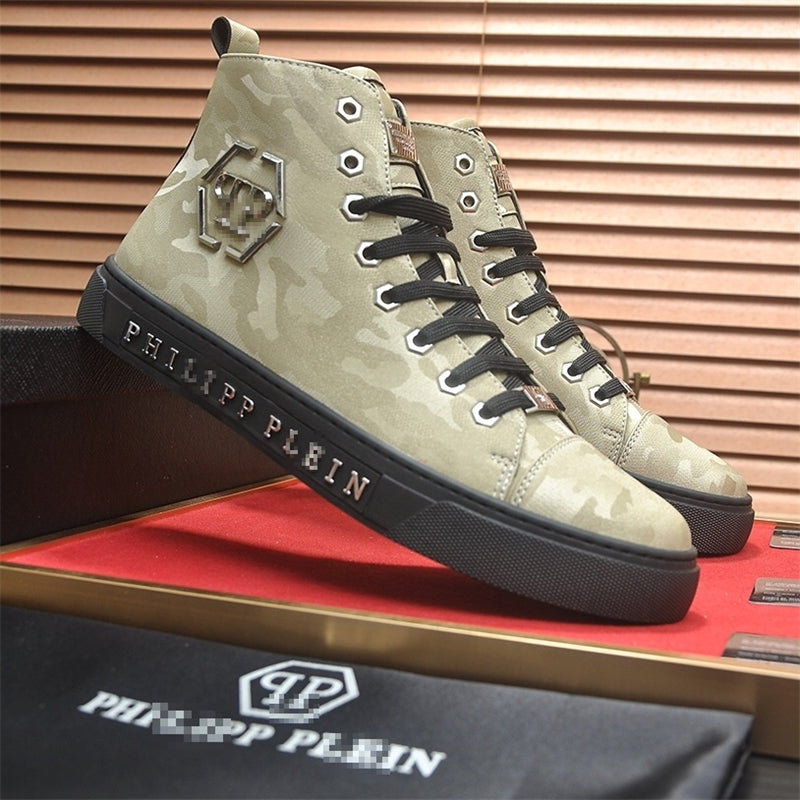 PP New Men's high-top leather Sneakers