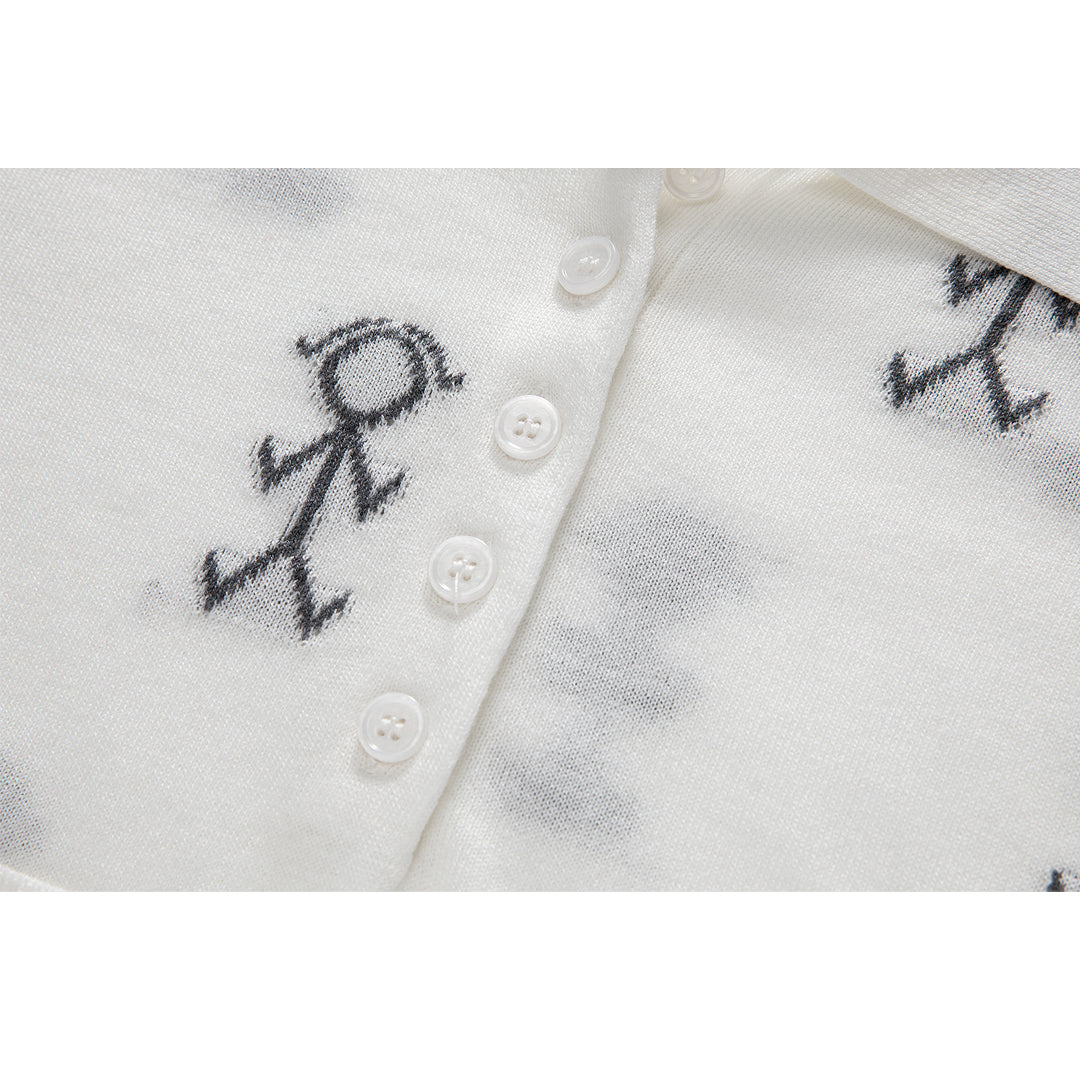 MR.TOM  Women Stickman POLO shirt