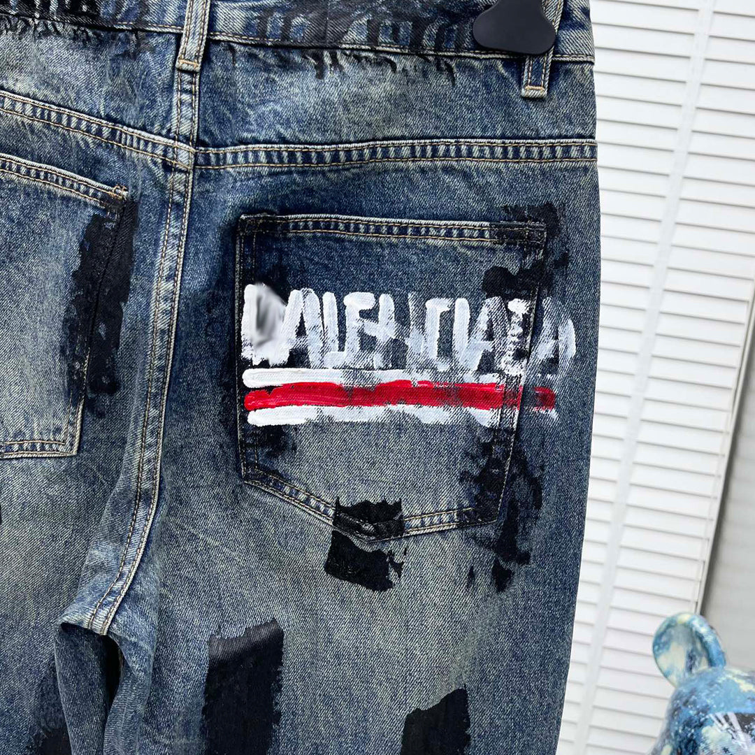 2025SS Loose Graffiti Man Jeans