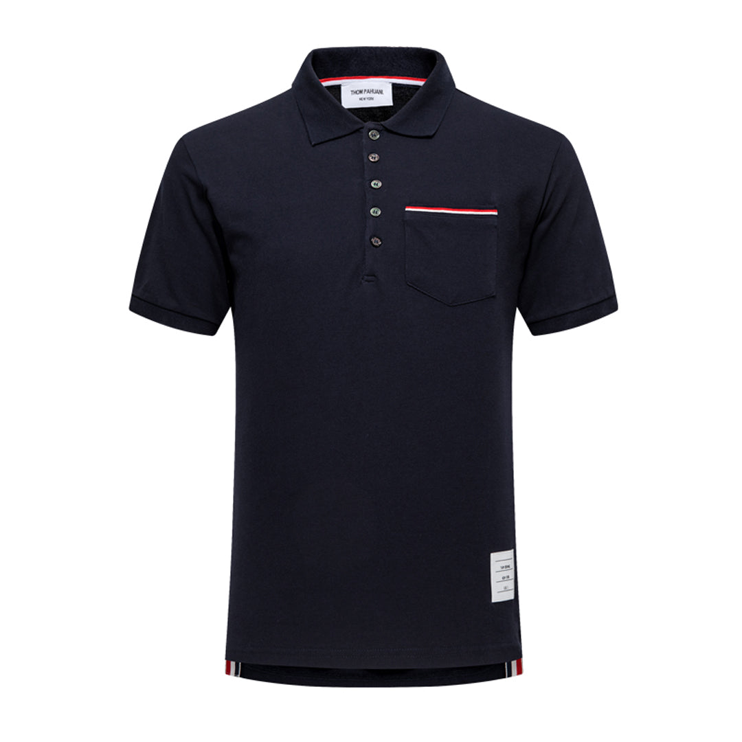 MR.TOM Pocket Stripes POLO Shirt