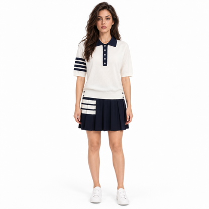 Thom Browne Women's Short-Sleeved Polo Shirt