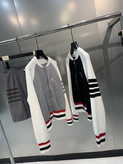 Thom Browne Women's Baseball Sweatshirt Jacket