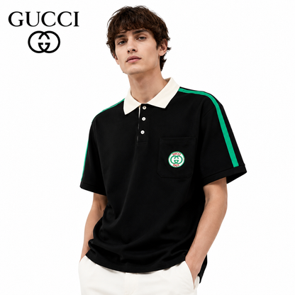 Gucci Web Stripe Polo Shirt
